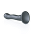 Ultra Soft Silicone Curvy G-Spot Dildo - 7'' / 17 cm - Gunmetal_