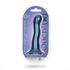Ultra Zachte Siliconen Curve G-Spot Dildo - 7'' / 17 cm - Metallic Blauw_