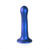 Ultra Zachte Siliconen Curve G-Spot Dildo - 7'' / 17 cm - Metallic Blauw_