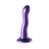 Ultra Soft Silicone Curvy G-Spot Dildo - 7'' / 17 cm - Metallic Purple_