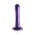 Ultra Soft Silicone Curvy G-Spot Dildo - 7'' / 17 cm - Metallic Purple_