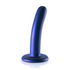Zachte Siliconen G-Spot Dildo - 5'' / 12 cm - Metallic Blauw_