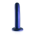 Zachte Silicone G-Spot Dildo - 6'' / 14,5 cm - Metallic Blauw_