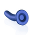 Zachte Silicone G-Spot Dildo - 6'' / 14,5 cm - Metallic Blauw_