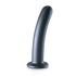 Zachte Siliconen G-Spot Dildo - 7'' / 17 cm - Gunmetal_