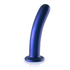 Zachte Silicone G-Spot Dildo - 7'' / 17 cm - Metallic Blauw_