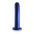 Zachte Silicone G-Spot Dildo - 7'' / 17 cm - Metallic Blauw_