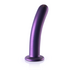 Zachte Siliconen G-Spot Dildo - 7'' / 17 cm - Metallic Paars_