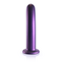 Zachte Siliconen G-Spot Dildo - 7'' / 17 cm - Metallic Paars_