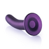 Zachte Siliconen G-Spot Dildo - 7'' / 17 cm - Metallic Paars_