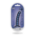 Beaded Silicone G-Spot Dildo - 5'' / 13 cm - Metallic Blauw_