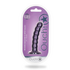 Beaded Silicone G-Spot Dildo - 5'' / 13 cm - Metallic Paars_