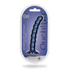 Beaded Silicone G-Spot Dildo - 6,5'' / 16,5 cm - Metallic Blauw_