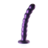 Gekralde Silicone G-Spot Dildo - 8'' / 20,5 cm - Metallic Paars_