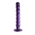 Gekralde Silicone G-Spot Dildo - 8'' / 20,5 cm - Metallic Paars_