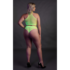Turtle Neck en High Waist Slip - Plus Size - Neon Groen_