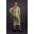 Langermige Crop Top en Lange Rok - Plus Size - Neon Groen_