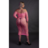 Langemouwen Crop Top en Lange Rok - Plus Size - Neon Roze_