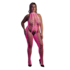 Bodystocking met Halterneck - Plus Size - Neon Roze_