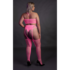 Twee Delige Set met Crop Top en Kousen - Plus Size - Neon Roze_