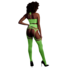 Twee-delige set met crop top en panty - One size - Neon groen_