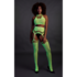 Twee-delige set met crop top en panty - One size - Neon groen_