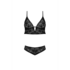 Ondersteunde Bralette en Panty Set - 2X - Zwart_