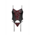 Merry Widow en G-String Set - L/XL - Zwart_