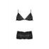 Triangle Bra en Cheeky Brief Set - S/M - Zwart_
