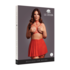 4-delige set met beha, slipje, dubbele band kousenband en peek-a-boo mesh rok - Plus Size - Rood_