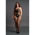 Fence Net Suspender Bodystocking - Plus Size_
