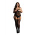 Suspenders Rhinestone Bodystocking - Plus Size_