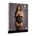 Suspenders Rhinestone Bodystocking - Plus Size_