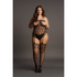 Bandeau, Crotchless Teddy met Kousen - Plus Size_