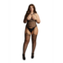 Strappy Suspender Bodystocking - Plus Size_