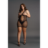 Peek-A-Boo Fishnet Jurk - Plus Size_