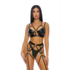 That's My Spot Cheetah Print Lingerie Set - XL - Zwart_