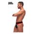 Panel Thong - S/M - Zwart/rood_