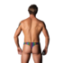Tanga met Voorzak en Kobalt Cockring - L/XL - Regenboog_