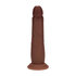 Dual Density Silicone Realistische Sliding Skin Dildo - 8 / 20,5 cm - Bruin_