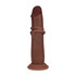 Dual Density Silicone Realistische Sliding Skin Dildo - 8 / 20,5 cm - Bruin_