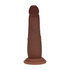 Dual Density Silicone Realistische Sliding Skin Dildo - 6 / 15,5 cm - Bruin_