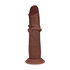 Dual Density Silicone Realistische Sliding Skin Dildo - 6 / 15,5 cm - Bruin_