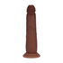 Dual Density Silicone Realistische Glijdende Huid Dildo - 7 / 18,5 cm - Bruin_