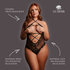 Olympia - Crotchless Body - Queen Size - Black_