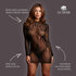Roxy - Sexy Leopard Mesh Cheeky Dress - One Size - Black_