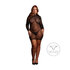 Roxy - Sexy Leopard Mesh Cheeky Dress - Queen Size - Black_