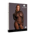 Roxy - Leopard Open Knit Cat Suit - Queen Size - Black_