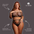 Melia - Open Work Set - Queen Size - Black_