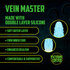 Vein Master - Siliconen Dildo - Blauw/Wit_